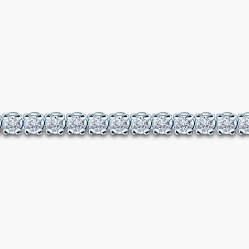 Bransoletka tenisowa Luminy 4,5mm: białe złoto, diamenty